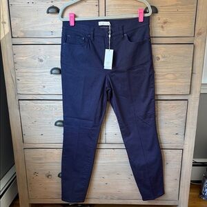 NWT Tory Burch navy full length Skinny Jeans sz 31